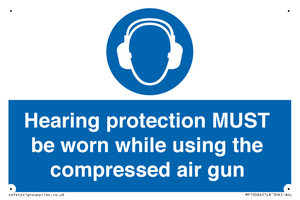 Hearing protection MUST be worn while using the compressed air gun